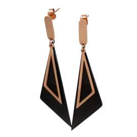 Stainless Steel Black-plating Earring