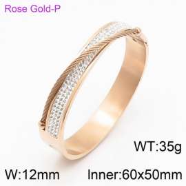 Stainless Steel Stone Bangle