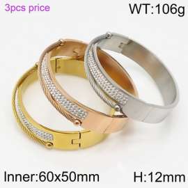 Stainless Steel Stone Bangle