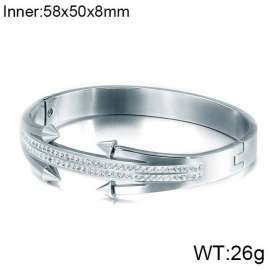 Stainless Steel Stone Bangle