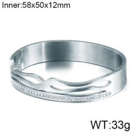 Stainless Steel Stone Bangle