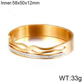 Stainless Steel Stone Bangle