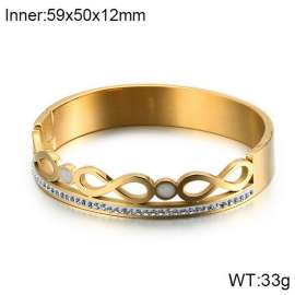 Stainless Steel Stone Bangle