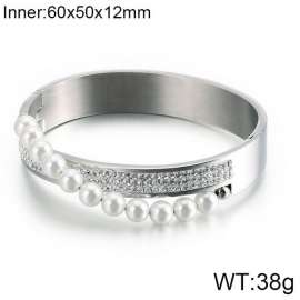 Stainless Steel Stone Bangle