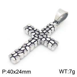 Irregular Cross Men's Stainless Steel Pendant