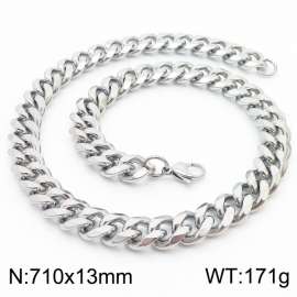 710X13mm Cuban Chain Stainless Steel Men's Necklace Party Jewelry