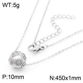 Creative Ball Necklace Stainless Steel Beads Charm Pendant Necklace Fine Jewelry Women