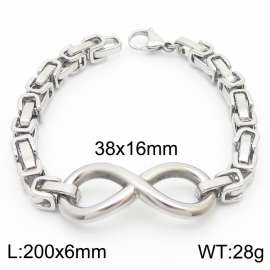 Trendy Titanium Steel Emperor Infinite 8-character Gold Bracelet