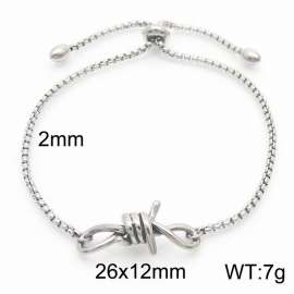 Personalized O-shaped chain with titanium steel winding and adjustable bracelet