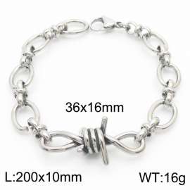 Personalized titanium steel wrapped interlocking bracelet