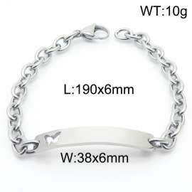 Exquisite Hollow butterfly curved brand hand-stitched O-chain stainless steel lady bracelet