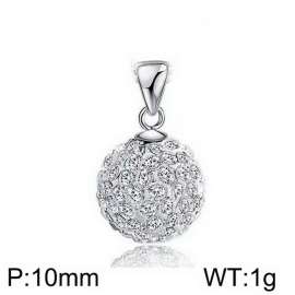 Stainless Steel Stone & Crystal Pendant