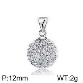 Stainless Steel Stone & Crystal Pendant