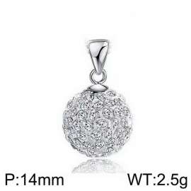 Stainless Steel Stone & Crystal Pendant