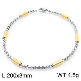 Korean version square pearl chain stainless steel bracelets for men and women