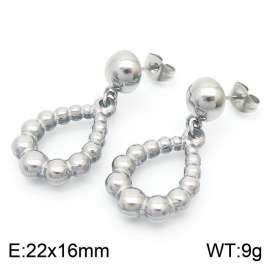 INS bead drop stainless steel lady earrings