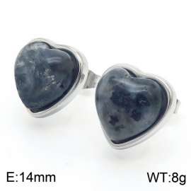 Retro Agate Stone stainless steel lady earrings