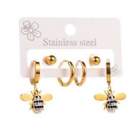 Stainless Steel Stone&Crystal Earring