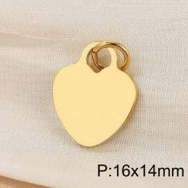 Stainless steel peach heart pendant