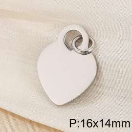 Stainless steel peach heart pendant