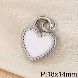 Stainless steel peach heart pendant