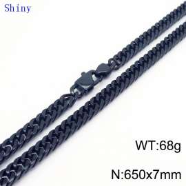 7mm65cm Vintage Men's Personalized Trimmed Polished Whip Chain Necklace