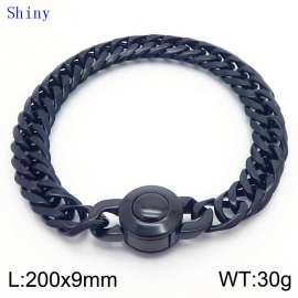 9mm Retro Men's Personalized Polished Whip Chain Bracelet