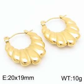 European and American fashion stainless steel creative geometric women's temperament gold earrings