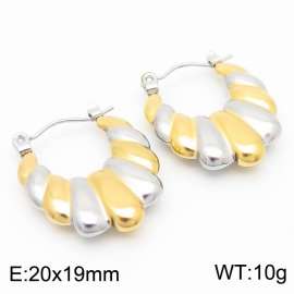 European and American fashion stainless steel creative geometric women's temperament silver&gold earrings