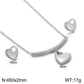 Stainless steel heart-shaped set