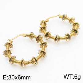 Stainless Steel Multiple Small Springs C Opening Women's Earrings Jewelry