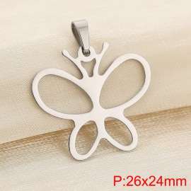 Stainless steel butterfly pendant