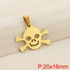 Stainless steel skull pendant