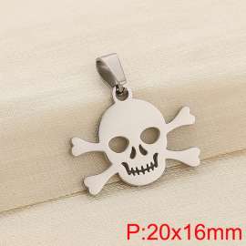 Stainless steel skull pendant