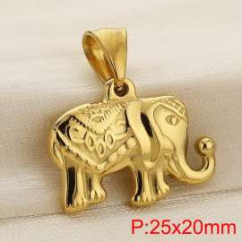 Stainless steel elephant pendant