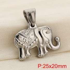 Stainless steel elephant pendant