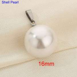 Shell bead pendant