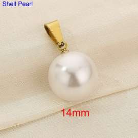Shell bead pendant
