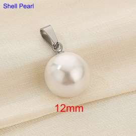 Shell bead pendant