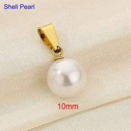 Shell bead pendant