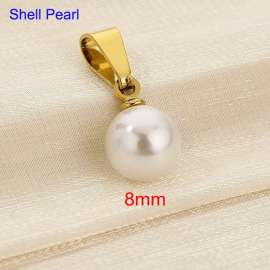 Shell bead pendant