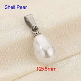 Shell bead pendant