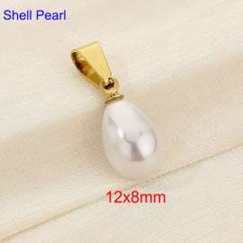 Shell bead pendant