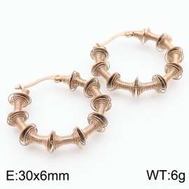 Stainless Steel Multiple Small Springs C Opening Women's Earrings Jewelry