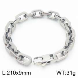 9mm stainless steel minimalist women's woven bracelet