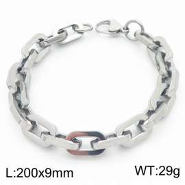 9mm stainless steel minimalist women's woven bracelet