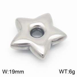 Stainless steel through-hole five pointed star DIY jewelry accessories