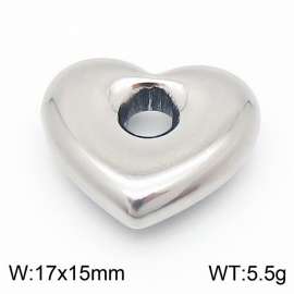 Stainless steel through-hole heart-shaped DIY jewelry accessories