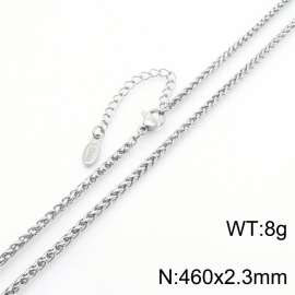 Ins Stainless Steel Square Pearl Round Lady Necklace