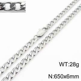Minimalist stainless steel embossed Cuban chain men's and women's necklaces